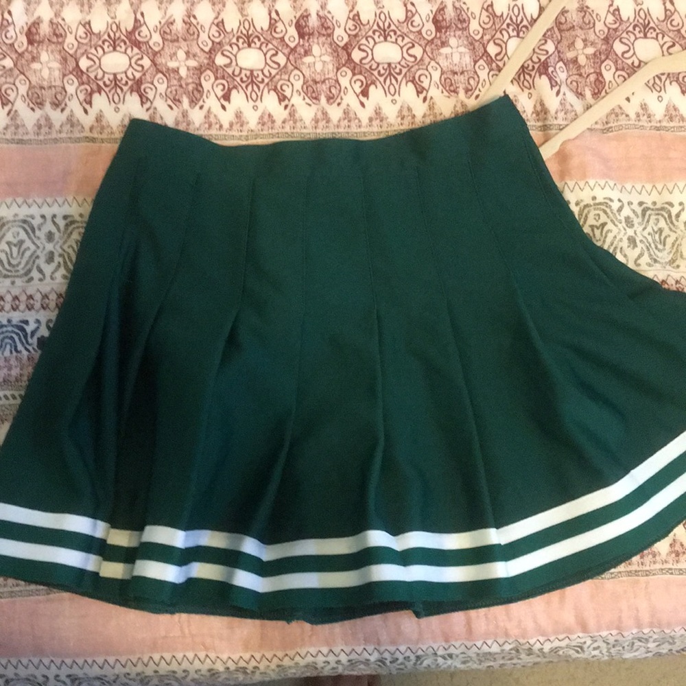 Green cheerleading skirt #MSU